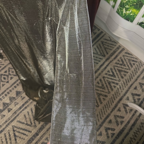 MISTRESS ROCKS Ministry Metallic Thigh Split
Maxi Dress NWT - Picture 8 of 8